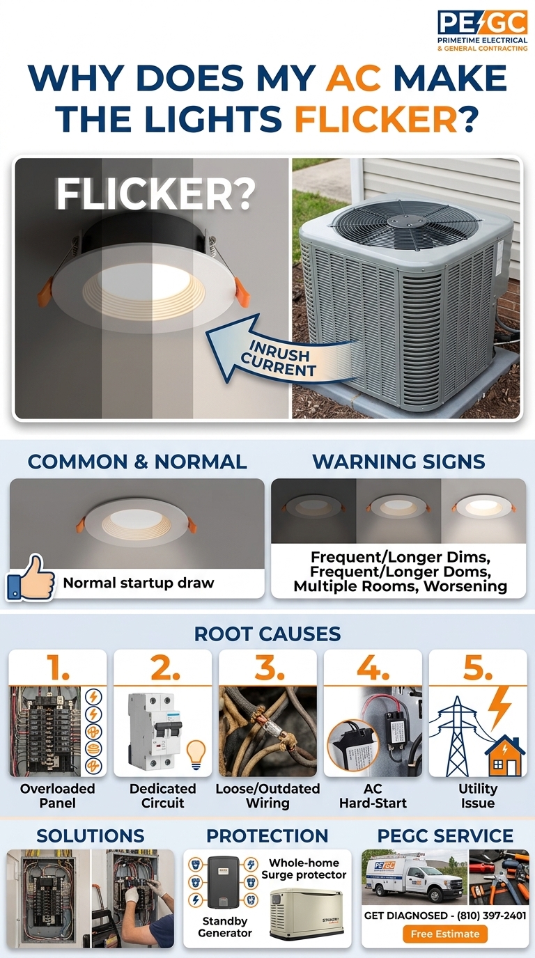flickering lights infographic